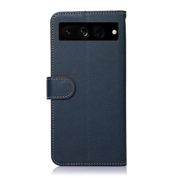KHAZNEH Plånboksfodral till Google Pixel 7 Pro - Blå/Brun