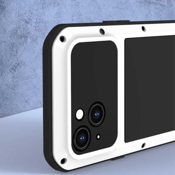 iPhone 14 Plus LOVE MEI Kraftig stødsikker etui metal+silikone+hærdet glas