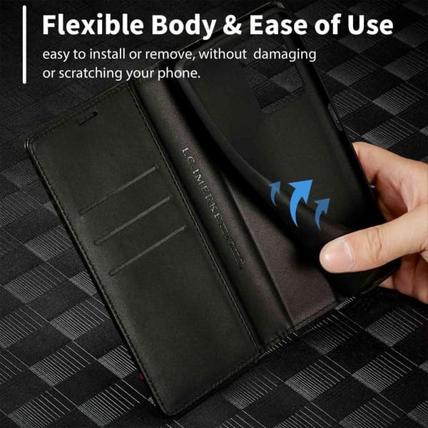 LC.IMEEKE Wallet Case till Xiaomi 12T / 12T Pro - Svart