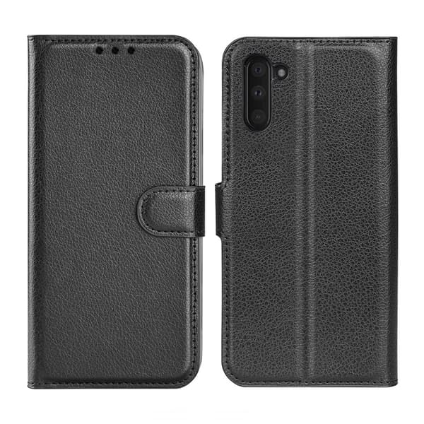 Samsung Note 10 Plånboksfodral med Stativ - Svart