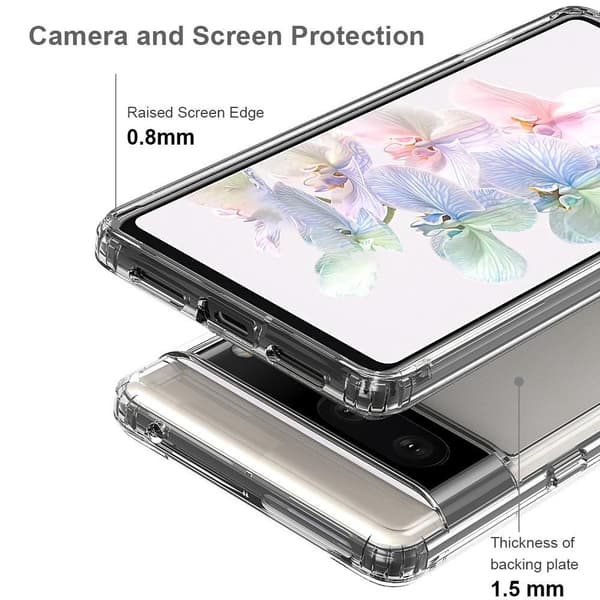Google Pixel 7 Transparant mjukt TPU Skal Med Förstärkta Hörn