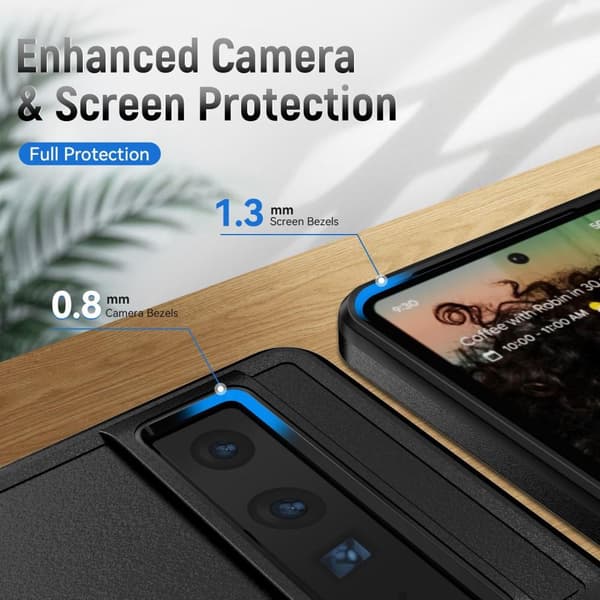 Google Pixel 7 Pro Stødsikker TPU+PC Kickstand Telefontaske Bilmonteret Metalplade - Sort