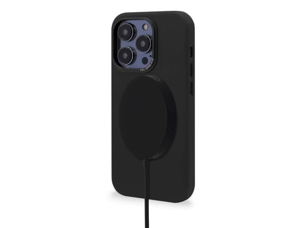 Decoded - suojaava nahkakotelo iPhone 14 Pro Max -puhelimelle, joka on yhteensopiva MagSafen kanssa (musta)