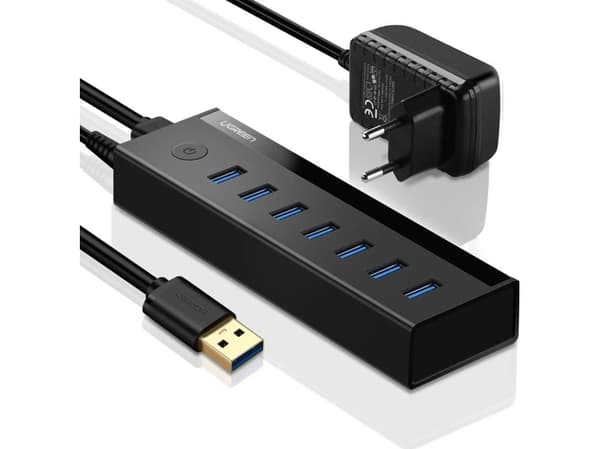 UGREEN 7-in-1 Adapter US219 USB Hub to 7x USB 3.0 (gray)