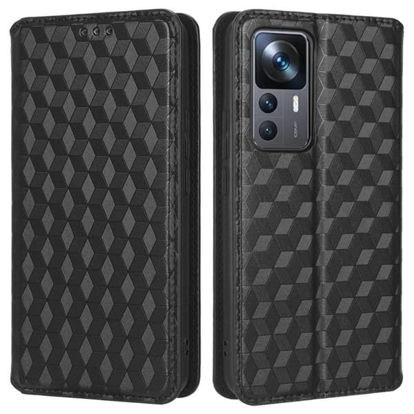 Lommebok-deksel Rhombus til Xiaomi 12T Pro/Xiaomi 12T - Svart