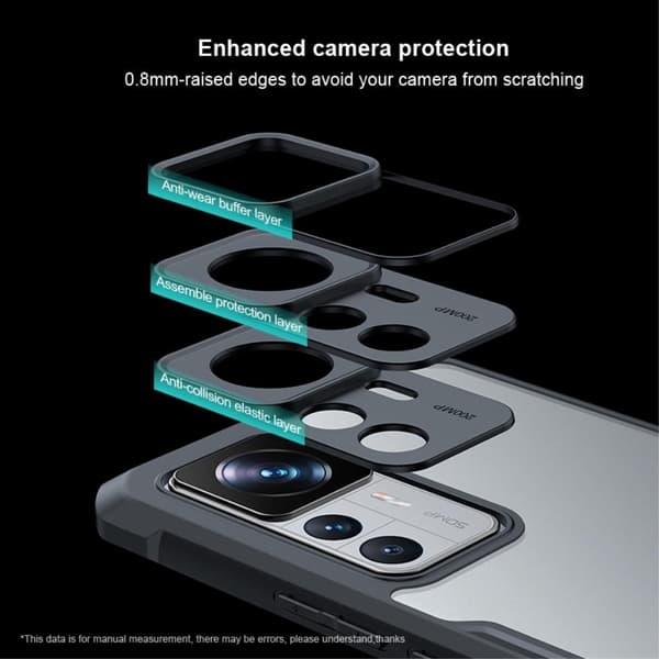 XUNDD Xiaomi 12T Pro  TPU Hybrid Skal - Svart