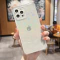 Miniatyrbilde 2 av 4: Holografisk deksel til iPhone 14 Pro i 3D-hjerter i hvit gjennomsiktig