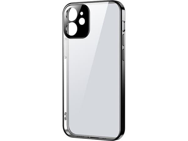 Joyroom Joyroom New Beauty Series Ultra Thin Transparent deksel med metallramme for iPhone 12 Pro Black (JR-BP743)