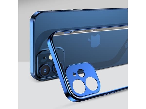 Joyroom Joyroom New Beauty Series Ultra Thin Transparent deksel med metallramme for iPhone 12 Pro Max Gold (JR-BP744)