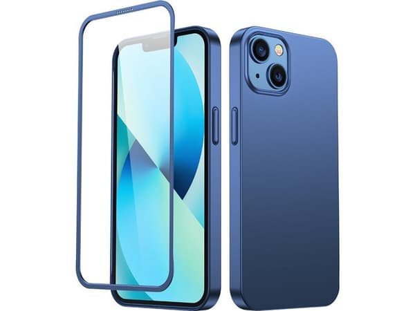 Joyroom Joyroom 360 Full Case iPhone 13 takakotelo ja etukotelo + karkaistu lasi sininen (JR-BP927 sininen)