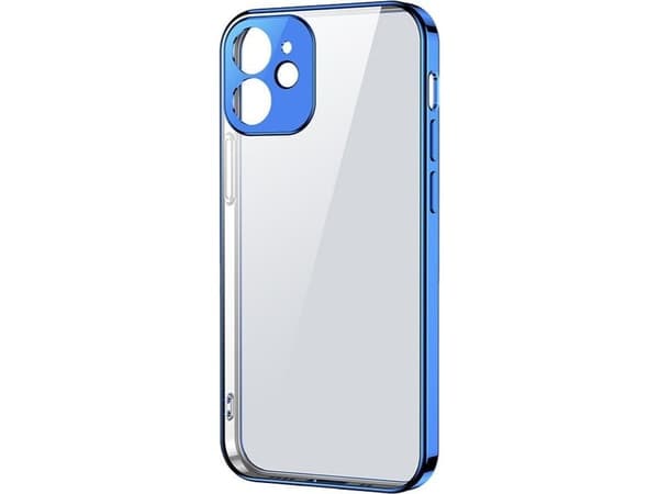 Joyroom Joyroom New Beauty Series Ultra Thin Transparent deksel med metallramme for iPhone 12 Pro Blue (JR-BP743)