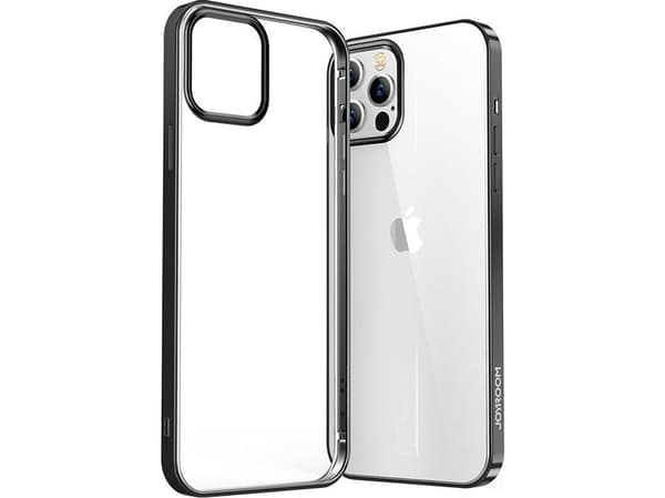Joyroom Joyroom New Beautiful Series Ultra Thin Transparent Case med metallramme for iPhone 12 mini Svart (JR-BP794)
