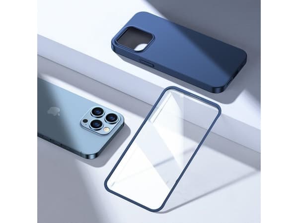 Joyroom Joyroom 360 Full Case-deksel for iPhone 13 Pro bak- og frontdeksel + herdet glass blå (JR-BP935 blå)
