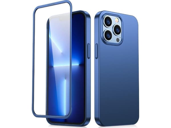 Joyroom Joyroom 360 Full Case-deksel for iPhone 13 Pro bak- og frontdeksel + herdet glass blå (JR-BP935 blå)