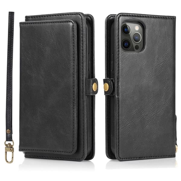 Praktiskt Pl�nboksfodral - iPhone 14 Pro Svart
