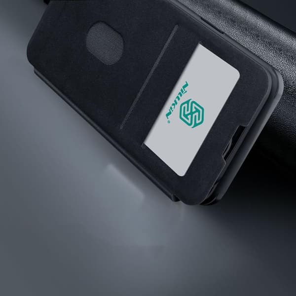 Nillkin iPhone 14 Plus Plånboksfodral Qin Cloth Pro - Blå