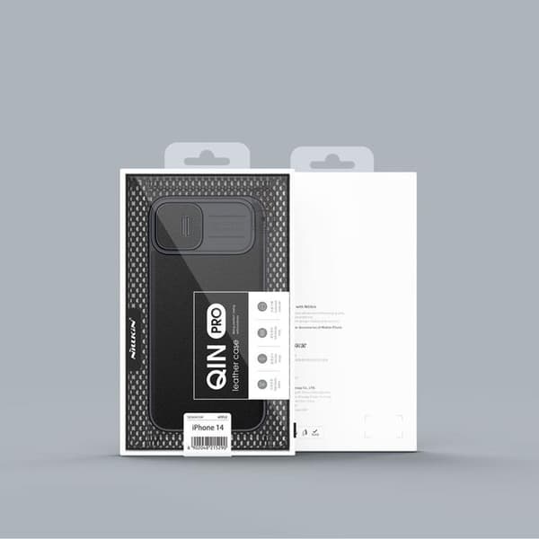 Nillkin iPhone 14 Plus Plånboksfodral Qin Cloth Pro - Blå