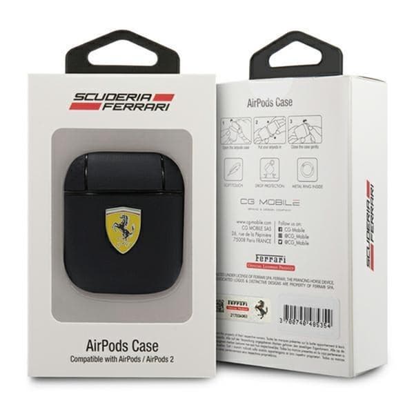 Ferrari AirPods Skal Läder On Track - Svart