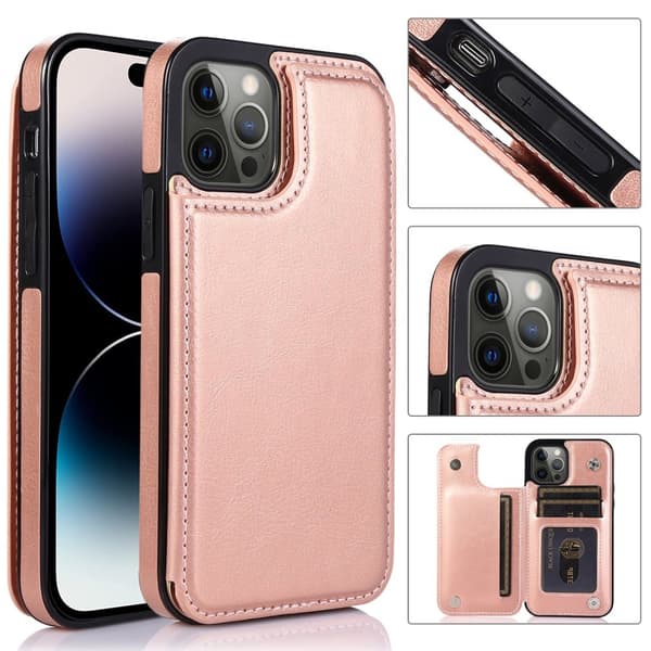 iPhone 14 Pro Max - Stilrent Skal med Korthållare