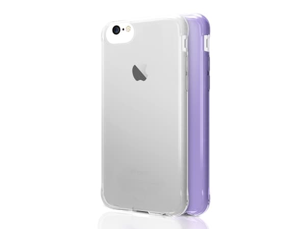 ITSKINS NANO // DUO Zero Gel 2 in 1 - Baksidesskydd för mobiltelefon - Impacthane - transparent, ljuslila (paket om 2) - för Apple iPhone 6, 6s, 7, 8