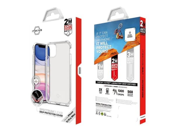ITSKINS Spectrum Clear - Baksidedeksel for mobiltelefon - Impacthane - gjennomsiktig - for Apple iPhone 11 Pro Max, XS Max