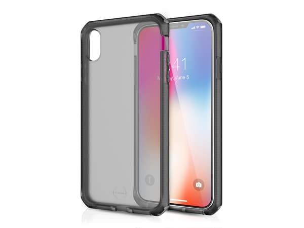 ITSKINS SupremeFrost, Suojus, Apple, iPhone Xs Max, 16,5 cm (6.5"), Musta, Läpinäkyvä