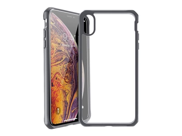 ITSKINS HYBRID // FROST MKII - Baksidedeksel for mobiltelefon - polykarbonat, termoplast-polyuretan (TPU) - svart, gjennomsiktig - for Apple iPhone X
