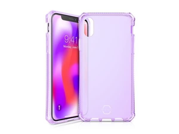 ITSKINS Spectrum Clear - Baksidedeksel for mobiltelefon - Impacthane - lyst fiolett - for Apple iPhone XR