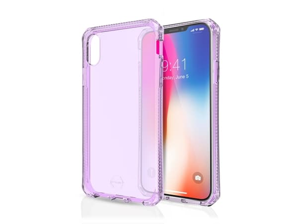 ITSKINS Spectrum Clear - Baksidedeksel for mobiltelefon - Impacthane - lyst fiolett - for Apple iPhone XR