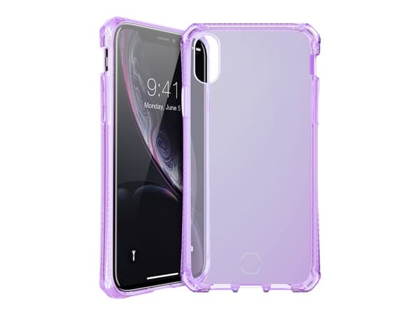 ITSKINS Spectrum Clear - Baksidedeksel for mobiltelefon - Impacthane - lyst fiolett - for Apple iPhone XR