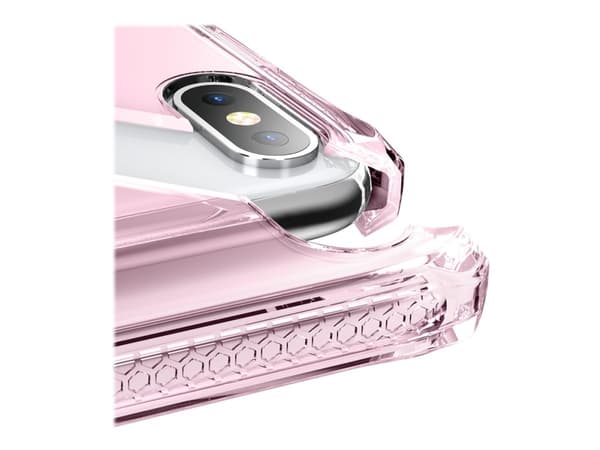 ITSKINS Spectrum Clear - Baksidedeksel for mobiltelefon - termoplast-polyuretan (TPU), Impacthane - Lys lyserød - 6.5" - for Apple iPhone XS Max