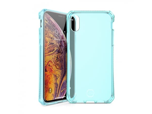 ITSKINS Spectrum Clear - Baksidedeksel for mobiltelefon - Impacthane - lys blå - for Apple iPhone XS Max