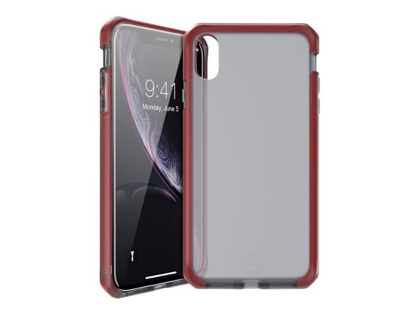 ITSKINS Supreme // Frost - Baksidedeksel for mobiltelefon - Impacthane - svart, rød - 6.1" - for Apple iPhone XR