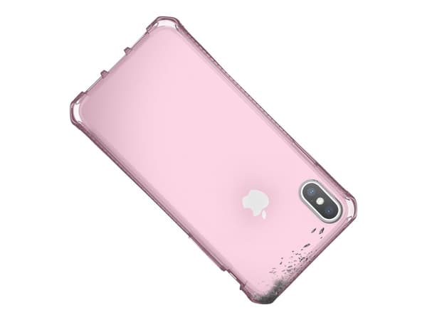 ITSKINS Spectrum Clear Antimicrobial - Baksidedeksel for mobiltelefon - termoplast-polyuretan (TPU), Impacthane - Lys lyserød - for Apple iPhone X, X