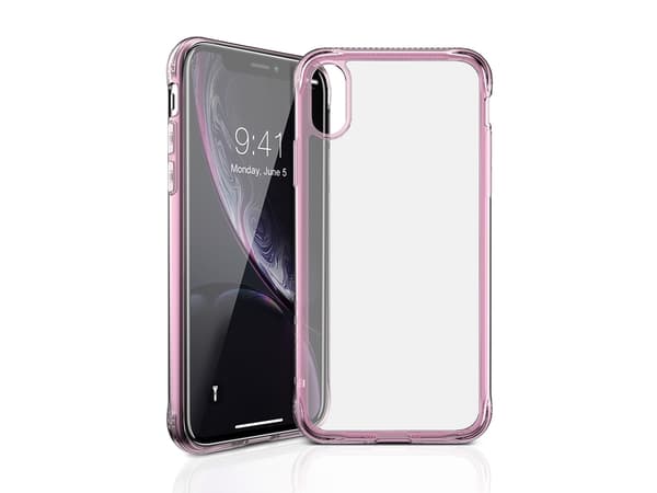 ITSKINS NANO // ICE - Baksida för mobiltelefon - polykarbonat, termoplastisk polyuretan (TPU) - transparent, ljusrosa - för Apple iPhone XR