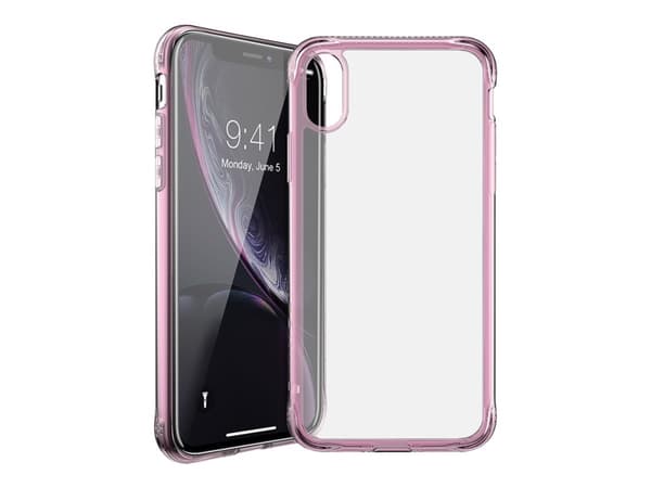 ITSKINS NANO // ICE - Baksida för mobiltelefon - polykarbonat, termoplastisk polyuretan (TPU) - transparent, ljusrosa - för Apple iPhone XR