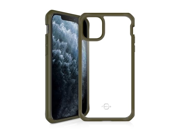 ITSKINS HybridSolid, Omslag, Apple, iPhone 11 Pro Max, 16,5 cm (6.5"), Khaki, Transparent
