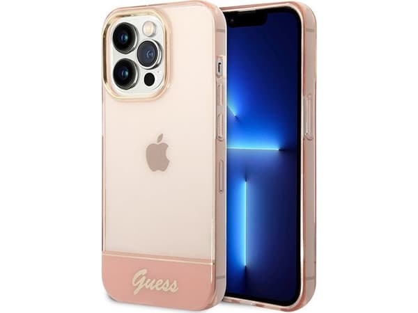 Guess Etui Guess GUHCP14XHGCOP Apple iPhone 14 Pro Max różowy/pink hardcase Translucent