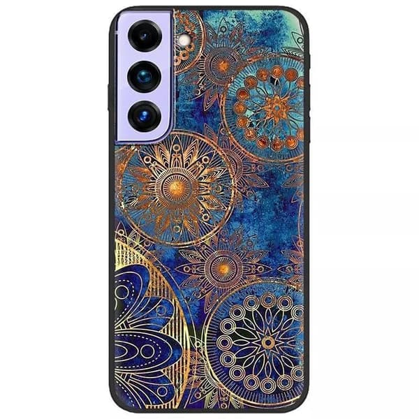 Cover til alle iPhone 14 modeller med orientalsk blåt mønster iPhone 14