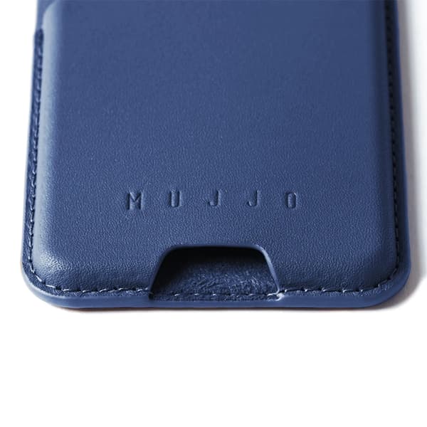 Mujjo Magsafe Läder Korthållare - Monacoblå