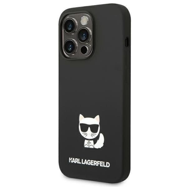 Karl Lagerfeld iPhone 14 Pro Skal Silicone Choupette Body- Svart