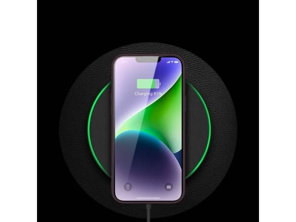 Dux Ducis Yolo iPhone 14 Plus-deksel, elegant deksel laget av lilla økologisk lær