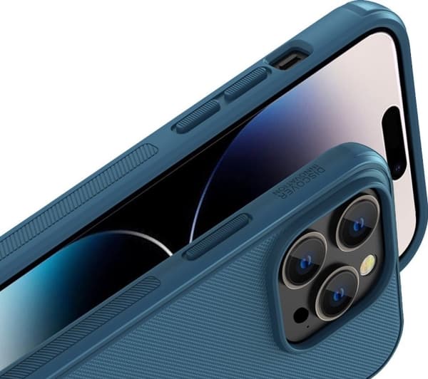 Nillkin Super Frosted Shield Pro Magnetic Deksel til iPhone 14 Pro Max med MagSafe magnetisk blå