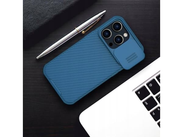 Nillkin CamShield Pro Magnetic Case iPhone 14 Pro Max Cover Camera Protector Blå (med MagSafe)