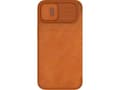 Pikkukuva 4 / 5: Nillkin Qin Nahka Pro Case iPhone 14 Plus kamera kansi holsteri tapauksessa flip kansi ruskea