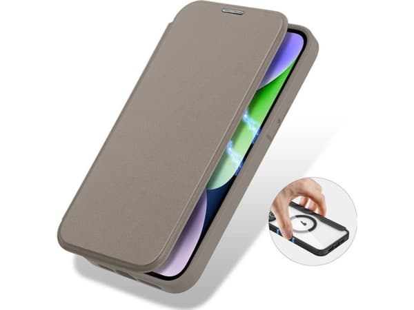 Dux Ducis Skin X Pro iPhone 14 Plus-deksel Magnetisk MagSafe-deksel med Flip Beige