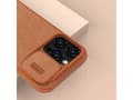 Miniatyrbilde 4 av 5: Nillkin Qin Leather Pro Case iPhone 14 Pro Max Kameradeksel Hylster Cover Flip Case Brun