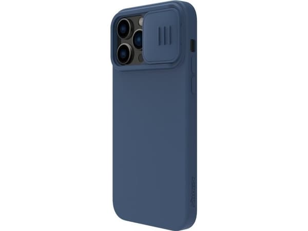 Nillkin CamShield magneettinen silikoni kotelo iPhone 14 Pro Max magneettinen MagSafe kotelo kameran suojus sininen