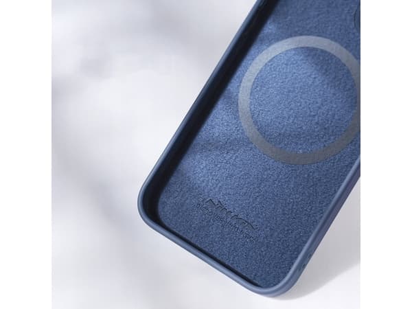 Nillkin CamShield magneettinen silikoni kotelo iPhone 14 Pro Max magneettinen MagSafe kotelo kameran suojus sininen