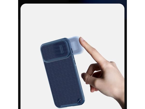 Nillkin Textured S-deksel iPhone 14 Pro Max-deksel med kameradeksel svart